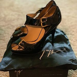 Giuseppe Zanotti Black Patent Leather Heels